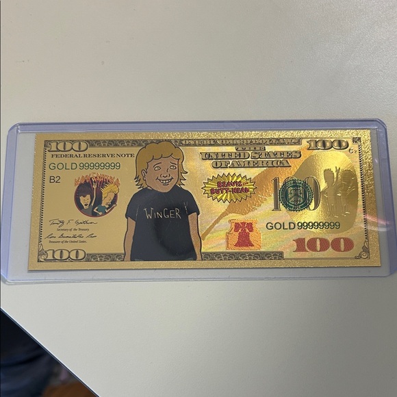 Other - Novelty Gold Foil $100 Collectible Note - Cartoon Design